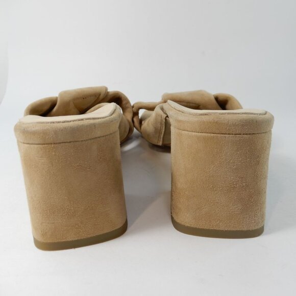 Paul Green SUPER SOFT Yasmin Slide Sandals US 9 Block Heel Beige Suede NEW $378 - Picture 10 of 13
